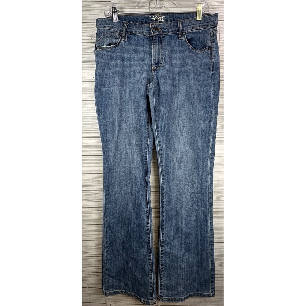 Old Navy‎ Womens The Flirt Low Rise Bootcut Leg Jeans Sz 8 Reg Blue Medium Wash